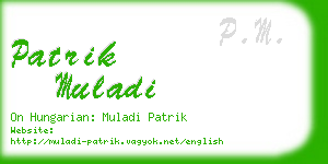 patrik muladi business card
